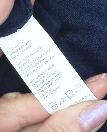 IZOD Men's Blue XL Cotton V-Neck Pullover Jumper