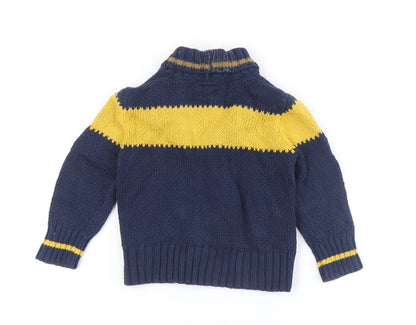 Mamas & Papas Boys Blue Collared Cardigan 1-2 Years