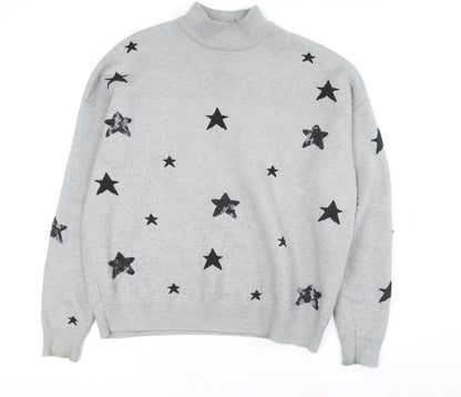Womens UK Size S VERO MODA Grey Pullover Jumper