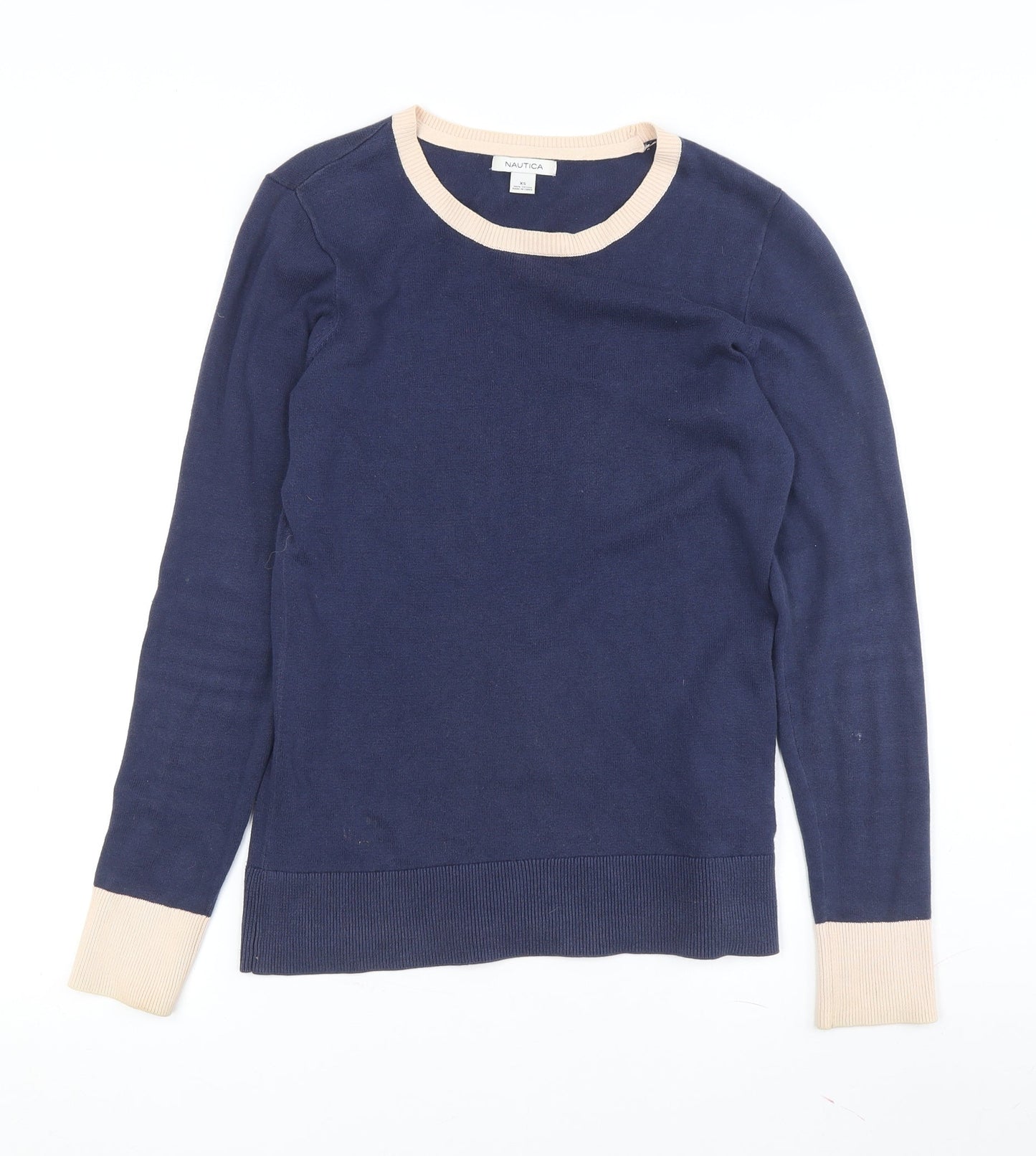 Womens UK Size XS Nautica Blue Pullover Jumper