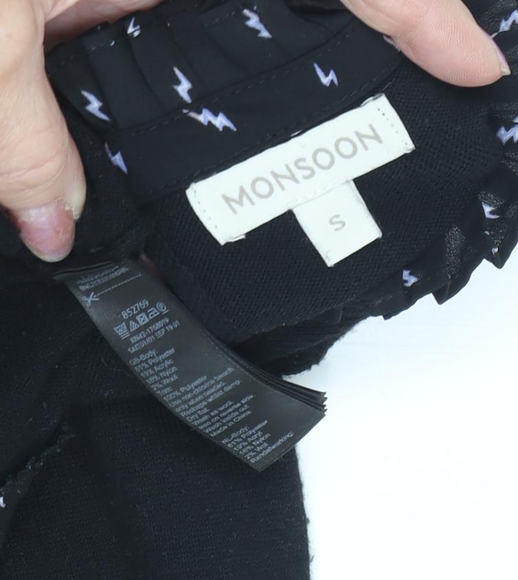 Womens UK Size S Monsoon Black Pullover Jumper
