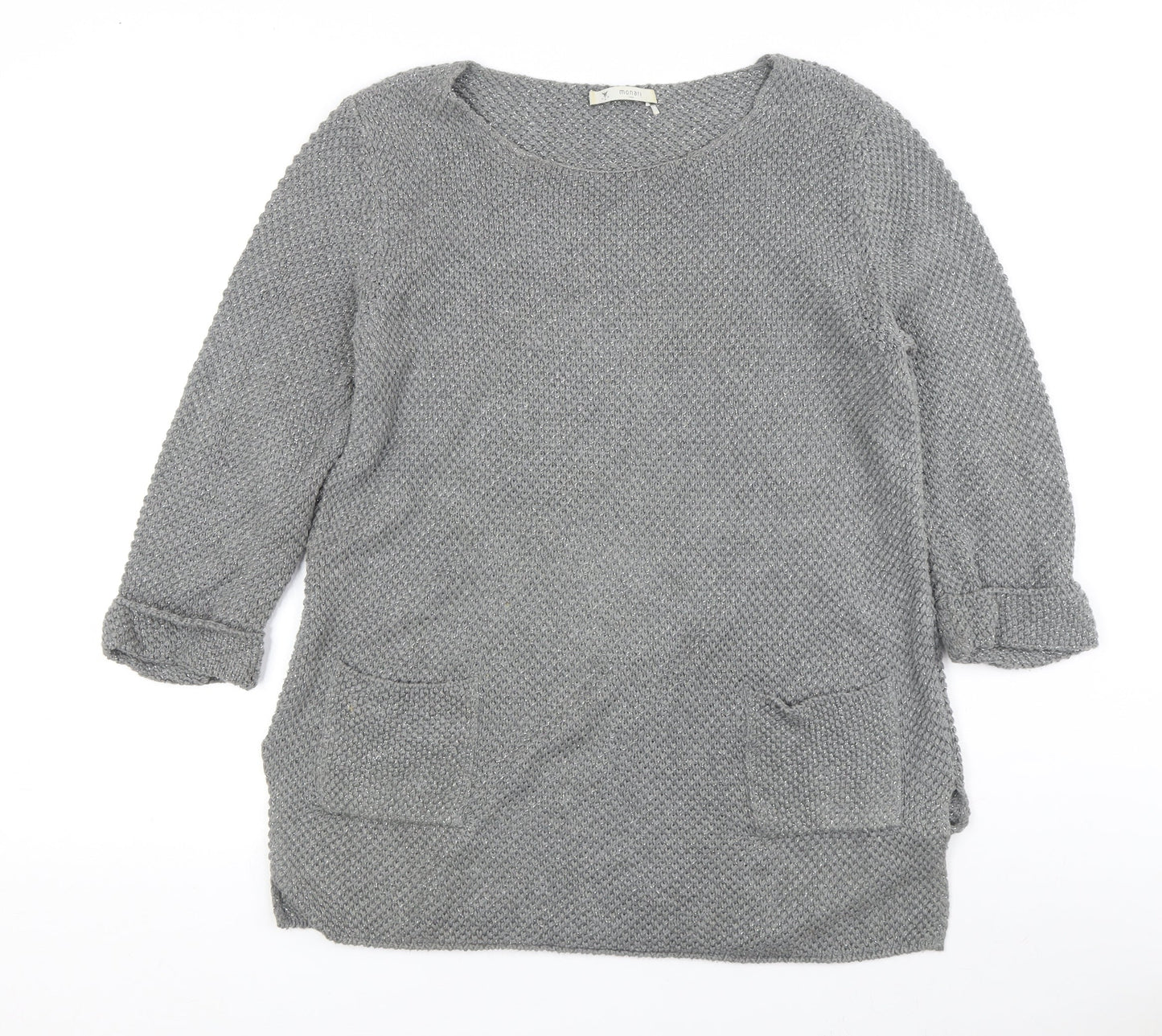 Womens UK Size 14 monari Grey Tunic Jumper