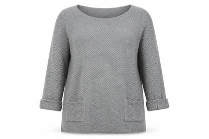 Womens UK Size 14 monari Grey Tunic Jumper