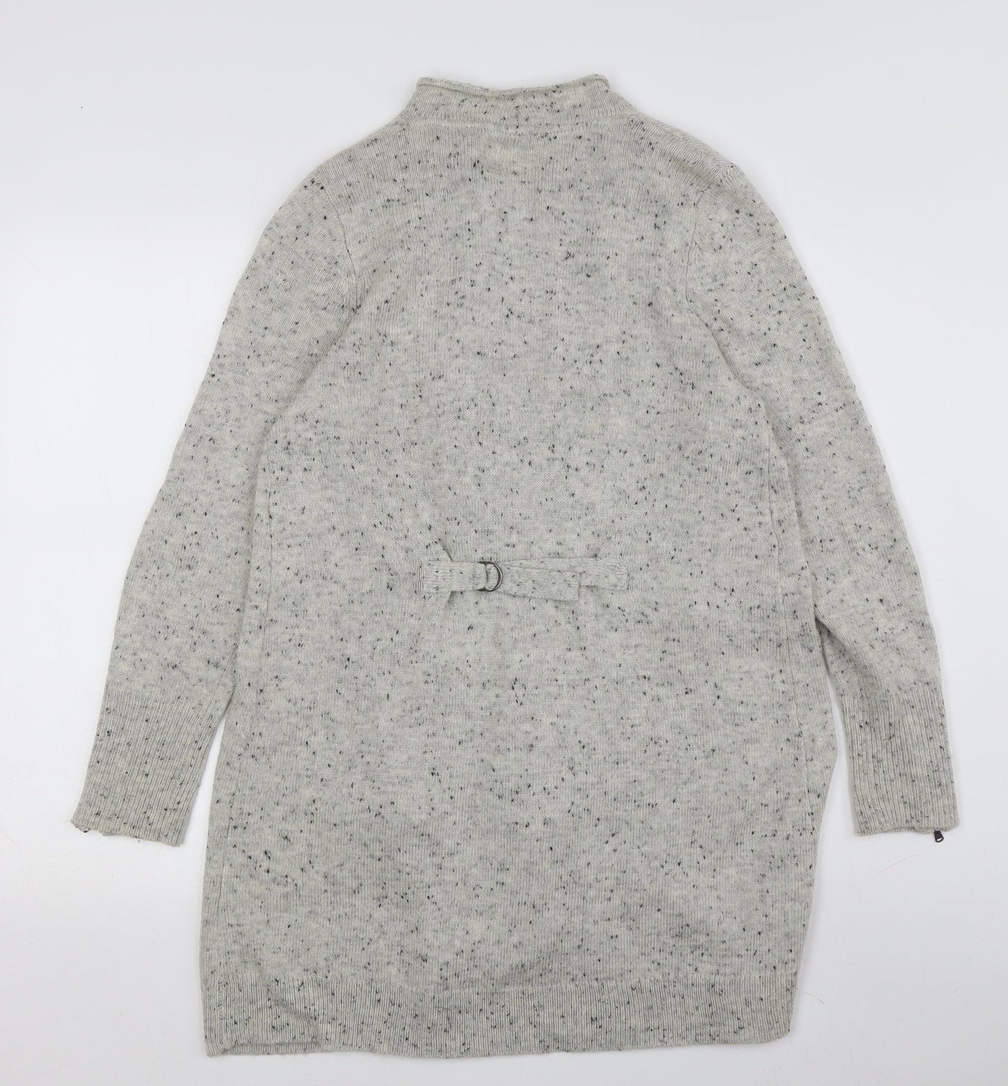 Womens UK Size 10 Mint Velvet Grey Cardigan Jumper