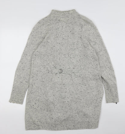 Womens UK Size 10 Mint Velvet Grey Cardigan Jumper