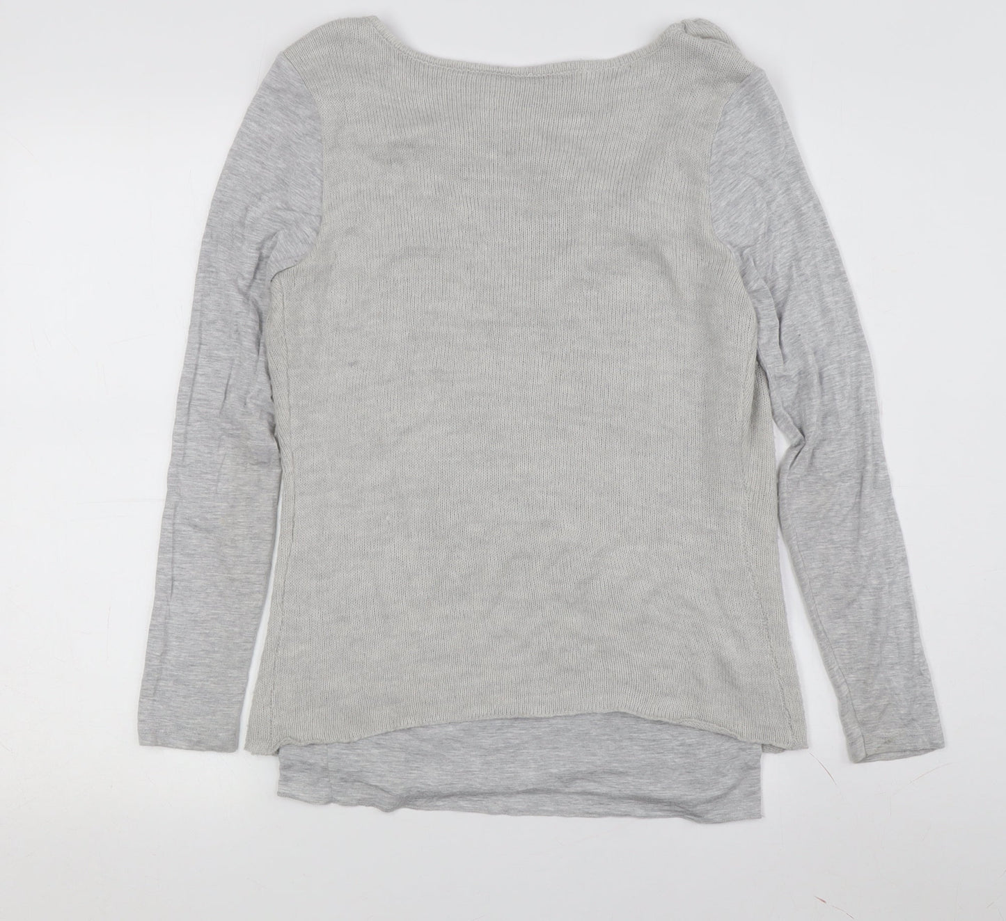 Mint Velvet Women’s Grey Cowl Neck Pullover Jumper Size 10