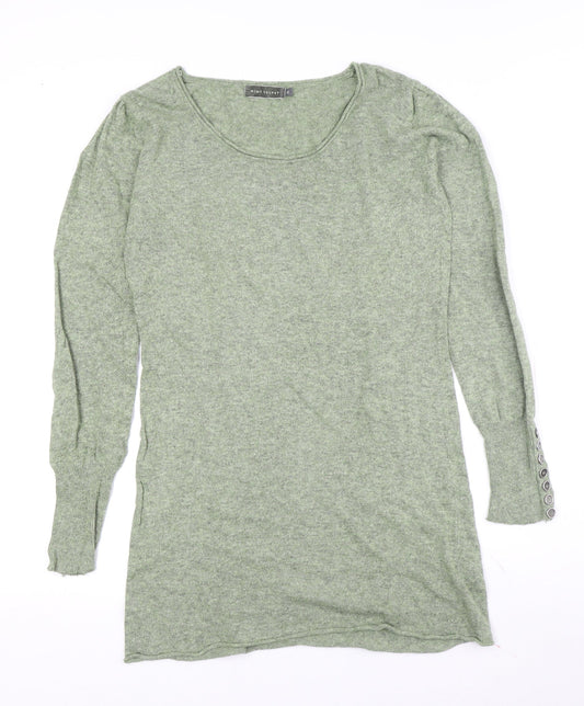 Womens UK Size 12 Mint Velvet Green Tunic Jumper