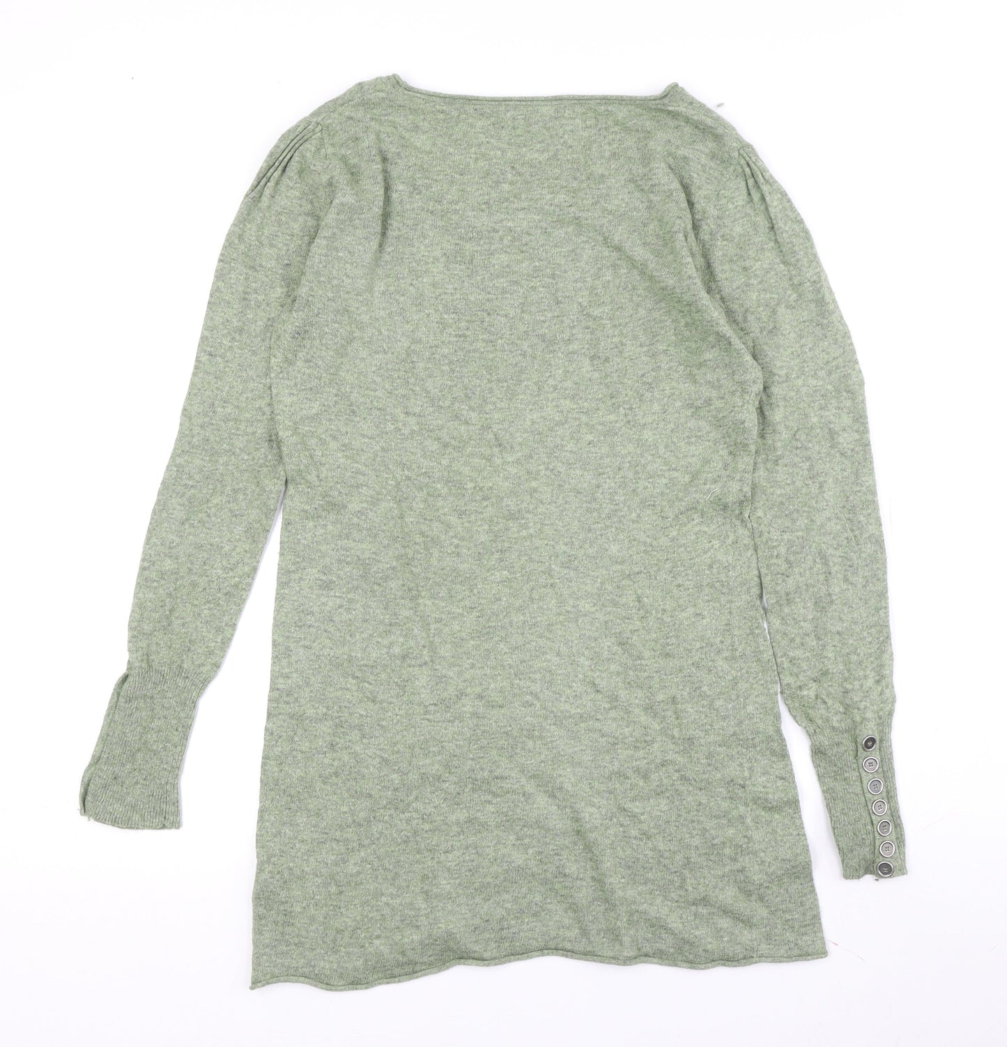 Womens UK Size 12 Mint Velvet Green Tunic Jumper