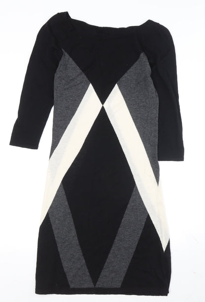 French Connection Women's Black Diamond Dress, Size 10