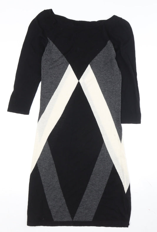 French Connection Women's Black Diamond Dress, Size 10