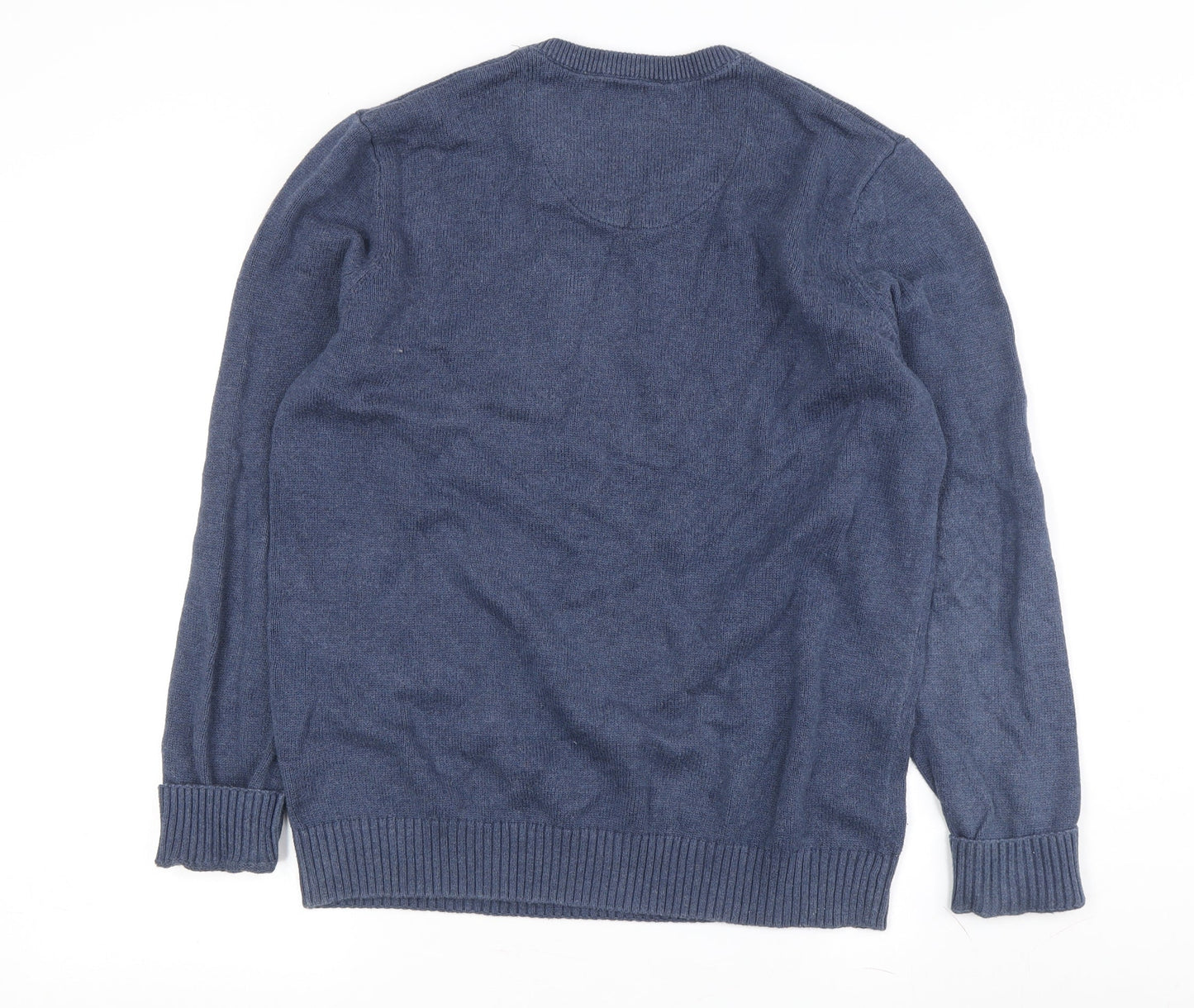 Maine New England Men's Blue V-Neck Pullover Jumper M