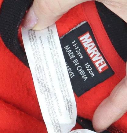 Marvel Girls Red Pullover Fleece Sweatshirt - 11-12 Years