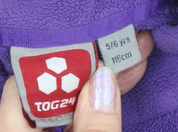 TOG 24 Girls Purple Fleece Jacket 5-6 Years