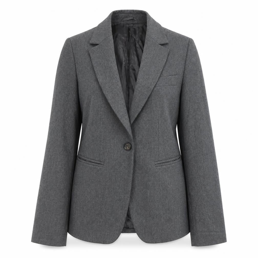 Womens UK Size 10 United Colors of Benetton Grey Basic Jacket
