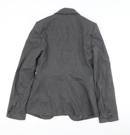 Womens UK Size 10 United Colors of Benetton Grey Basic Jacket