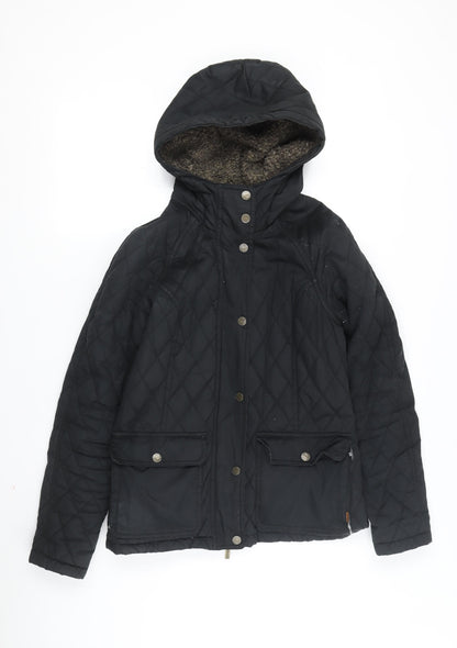 FatFace Women’s Black Quilted Jacket, Size 10, Winter Casual