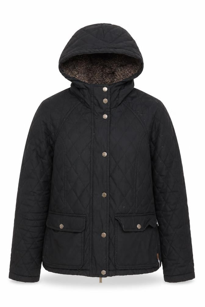 FatFace Women’s Black Quilted Jacket, Size 10, Winter Casual