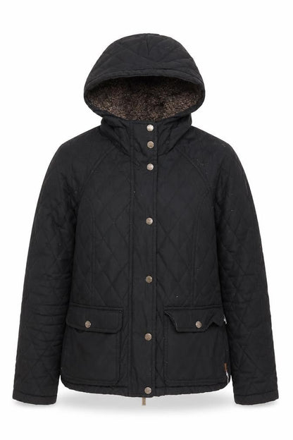 FatFace Women’s Black Quilted Jacket, Size 10, Winter Casual