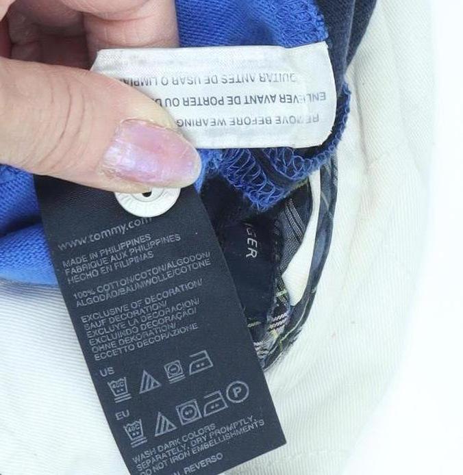 Tommy Hilfiger Men's Blue Striped 2XL Polo Shirt