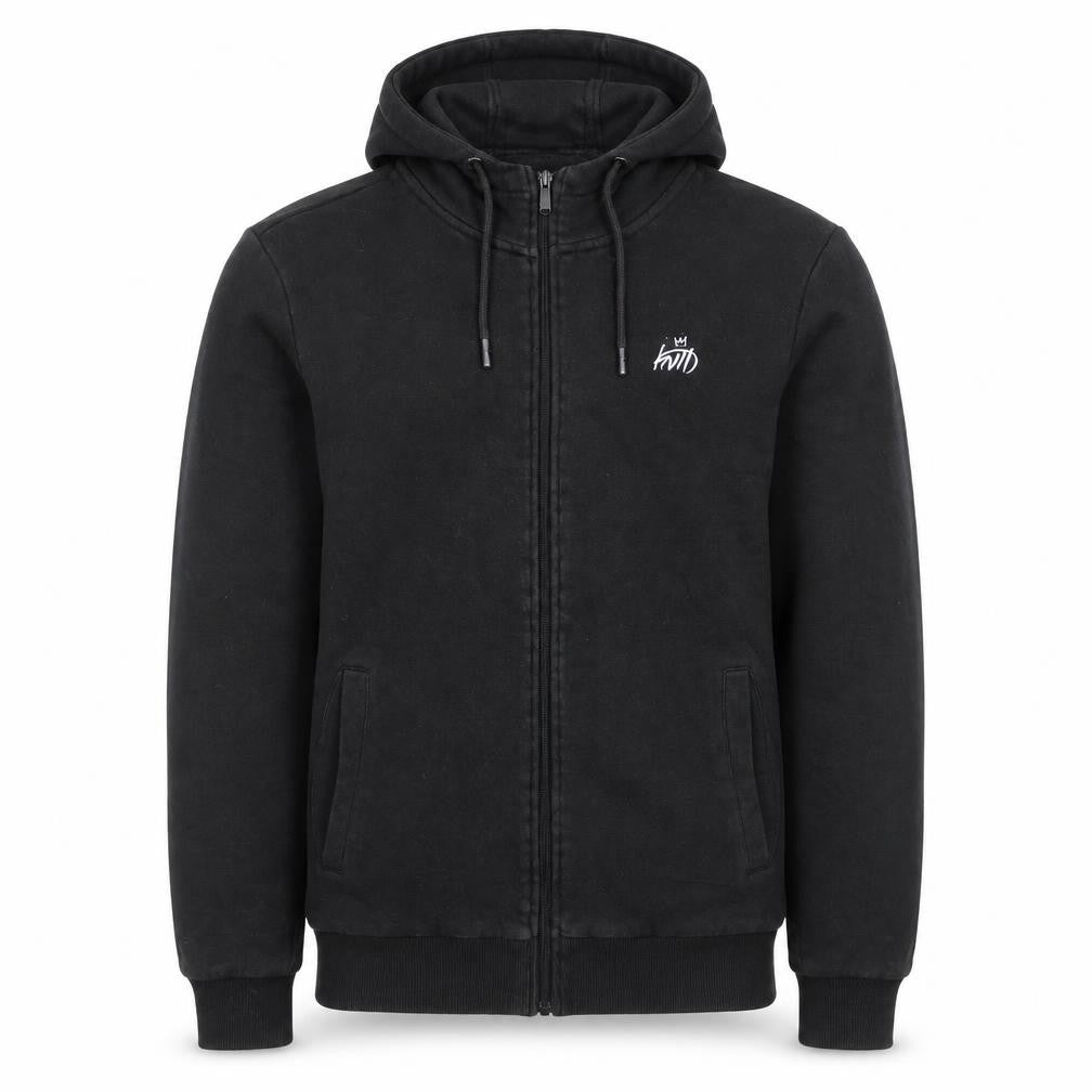 Mens UK Size S Kings Will Dream Black Full Zip Hoodie