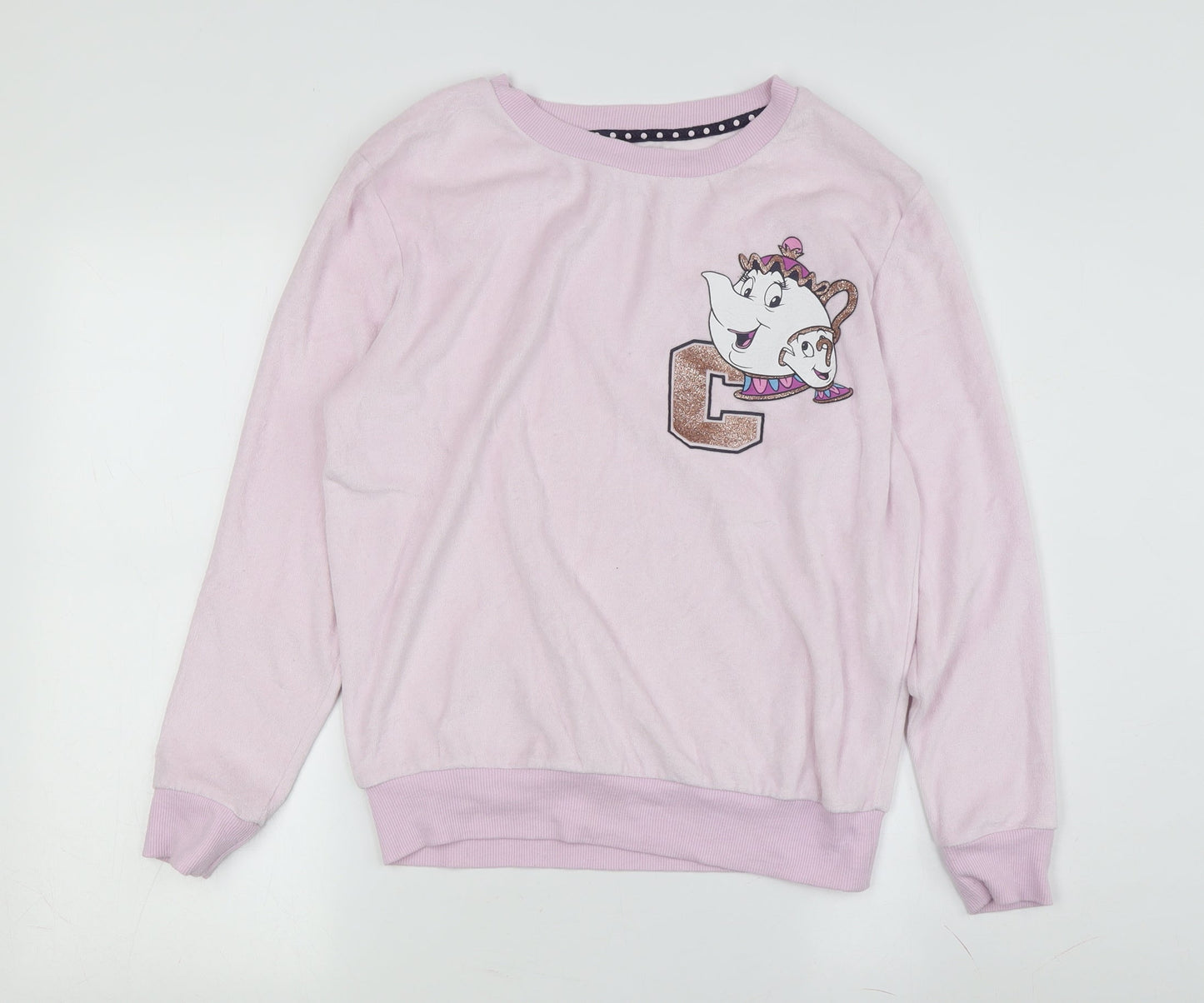 Womens UK Size XS Disney Pink Pullover Sweatshirt