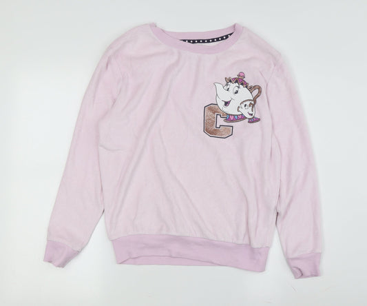 Womens UK Size XS Disney Pink Pullover Sweatshirt