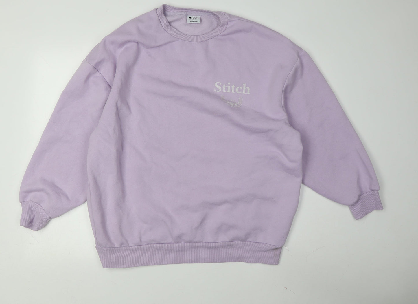 Womens UK Size S Disney Purple Pullover Sweatshirt
