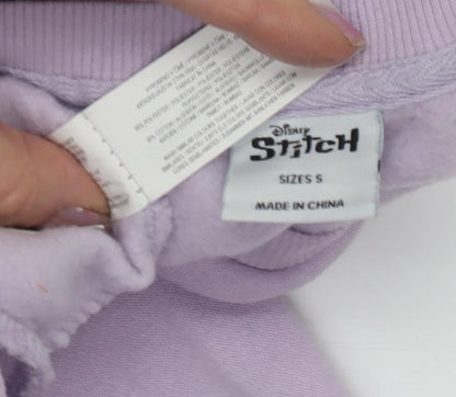 Womens UK Size S Disney Purple Pullover Sweatshirt