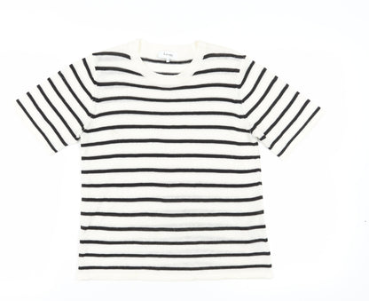 Levete Room Women’s Black & White Striped Pullover Jumper - S