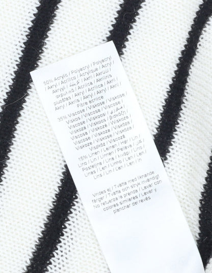 Levete Room Women’s Black & White Striped Pullover Jumper - S