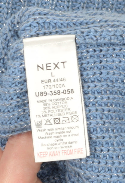 Womens UK Size L NEXT Blue Pullover Jumper