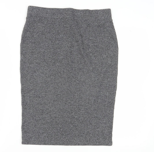 Next Women's Grey Pencil Skirt, Size 14, Polyester Blend