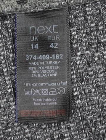 Next Women's Grey Pencil Skirt, Size 14, Polyester Blend