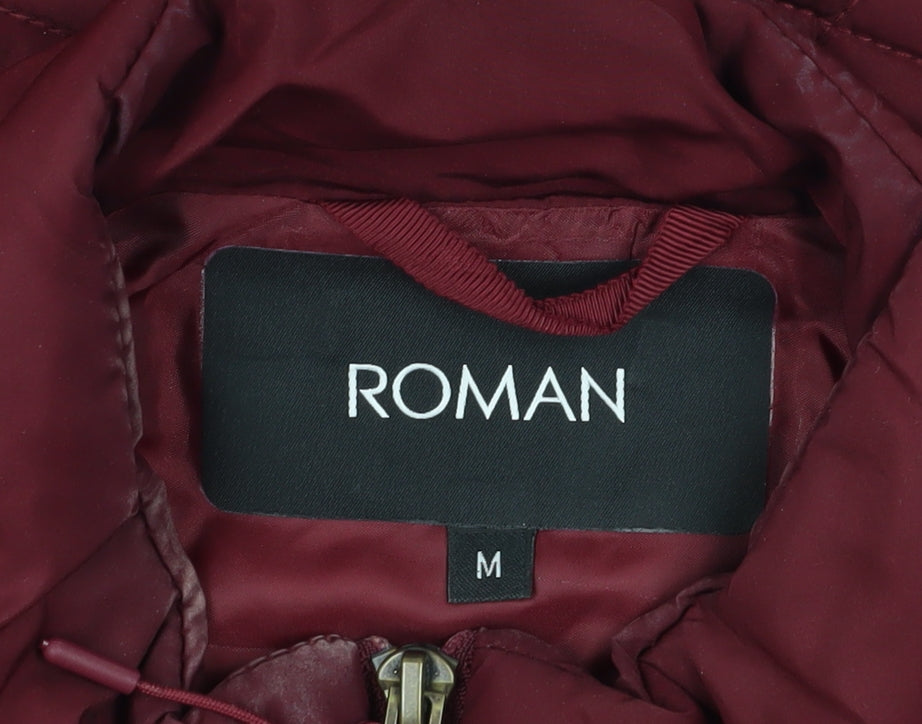 Womens UK Size M Roman Red Quilted Coat