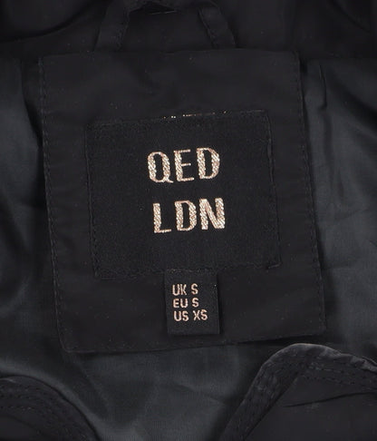 QED LDN Women's Black S Waistcoat Casual Classic