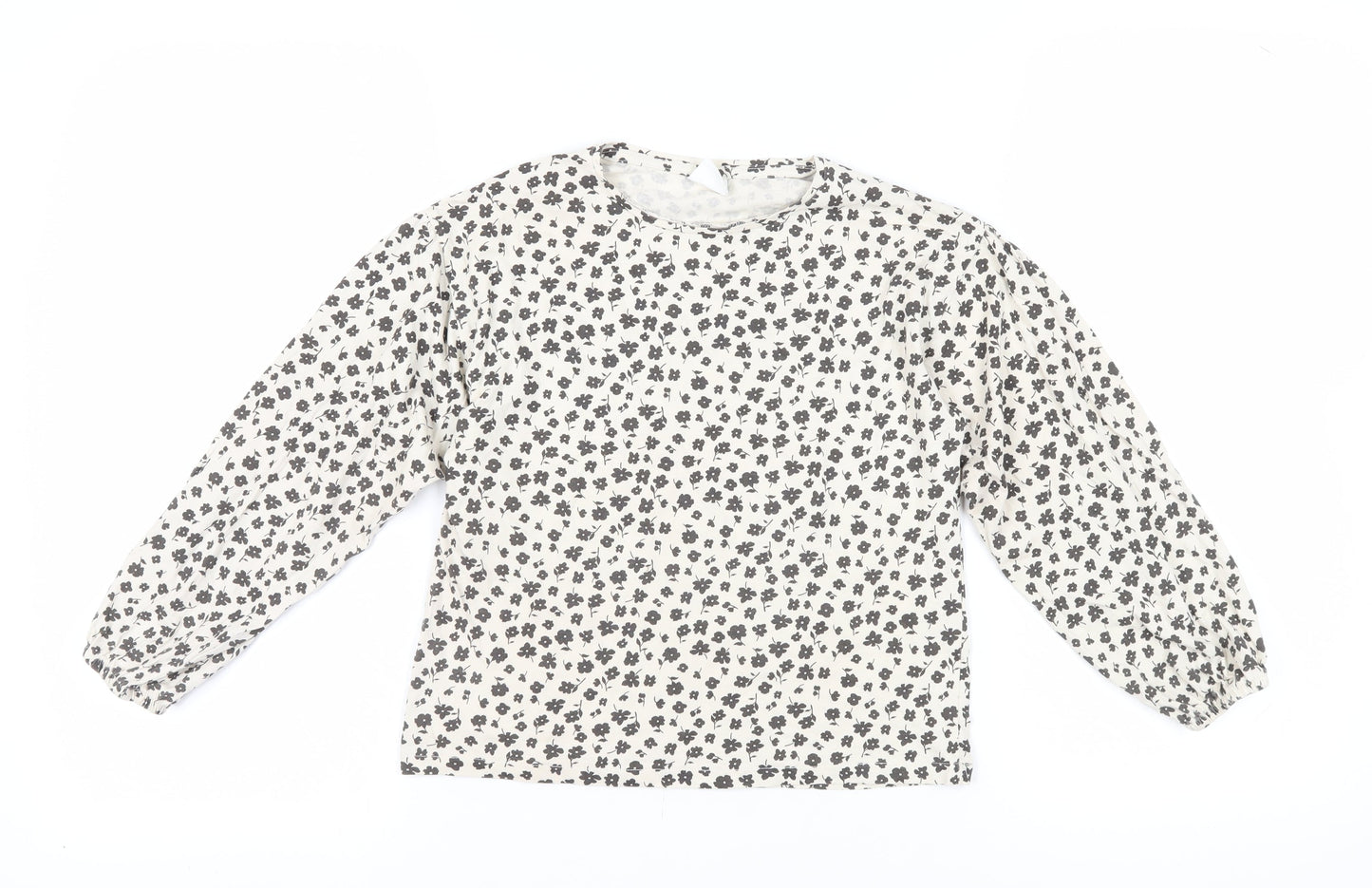 Zara Girls Floral Long Sleeve Blouse, Multicoloured, 9 Years