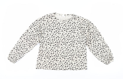 Zara Girls Floral Long Sleeve Blouse, Multicoloured, 9 Years