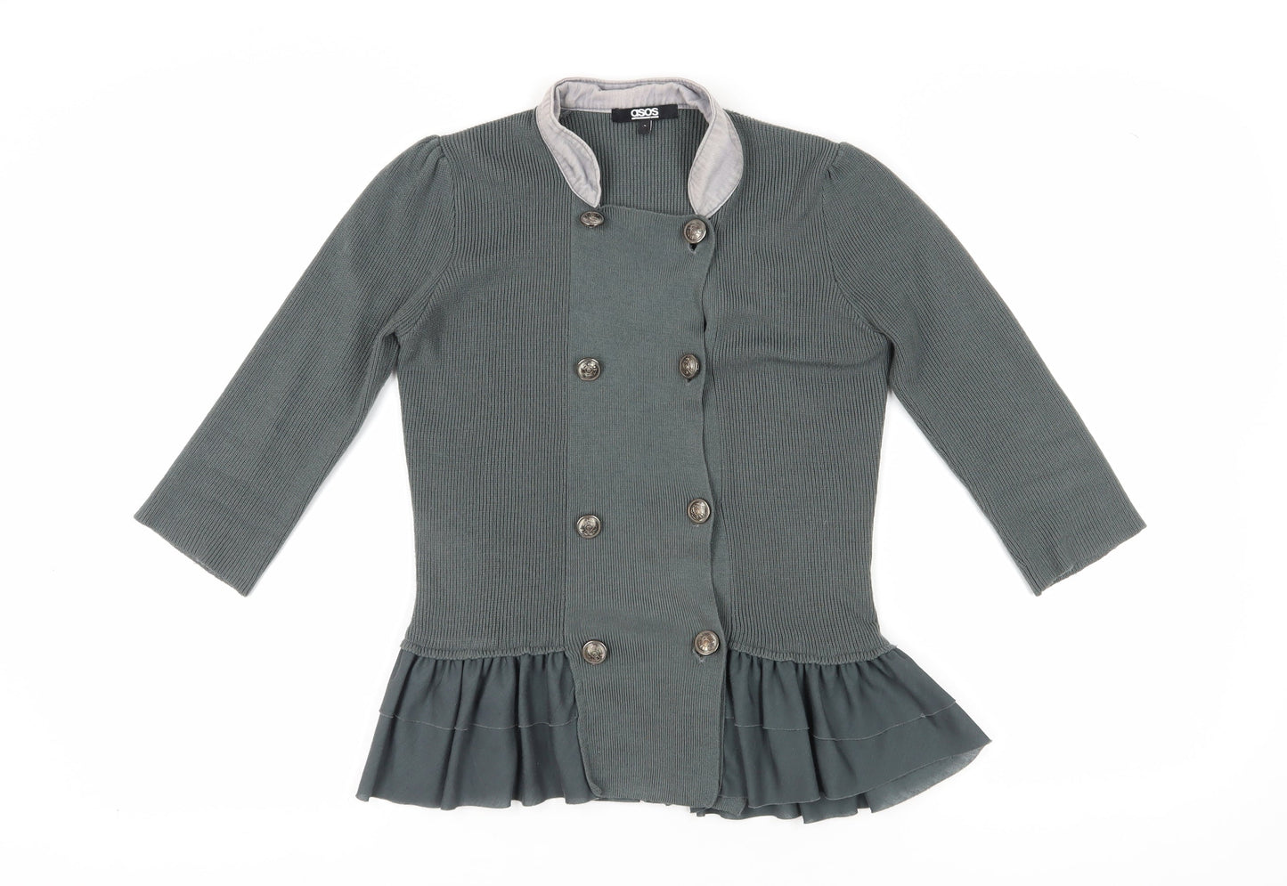Womens UK Size 8 ASOS Green Cardigan Jumper