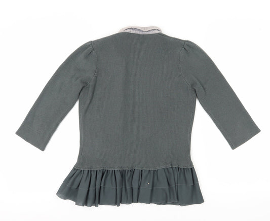 Womens UK Size 8 ASOS Green Cardigan Jumper