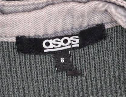 Womens UK Size 8 ASOS Green Cardigan Jumper