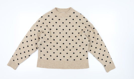 Womens UK Size S H&M Beige Pullover Jumper