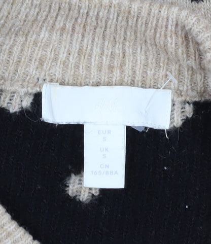 Womens UK Size S H&M Beige Pullover Jumper