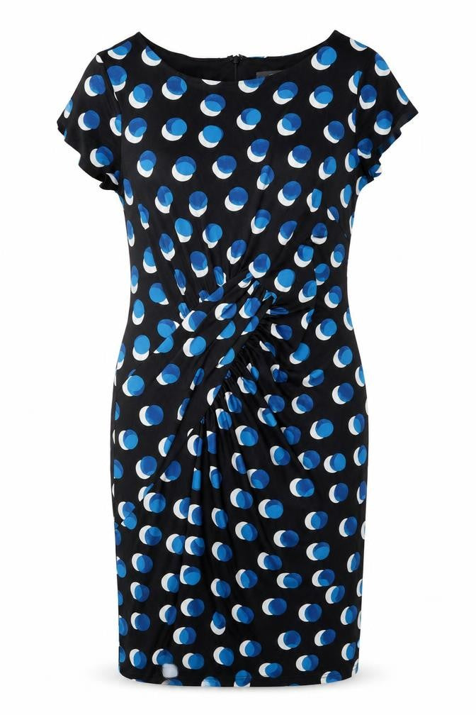 Adrianna Papell Women's Black Polka Dot Sheath 10