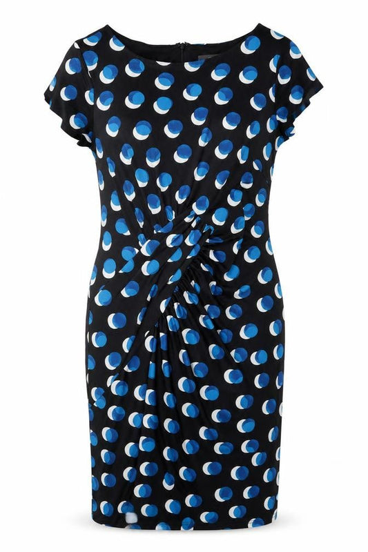 Adrianna Papell Women's Black Polka Dot Sheath 10