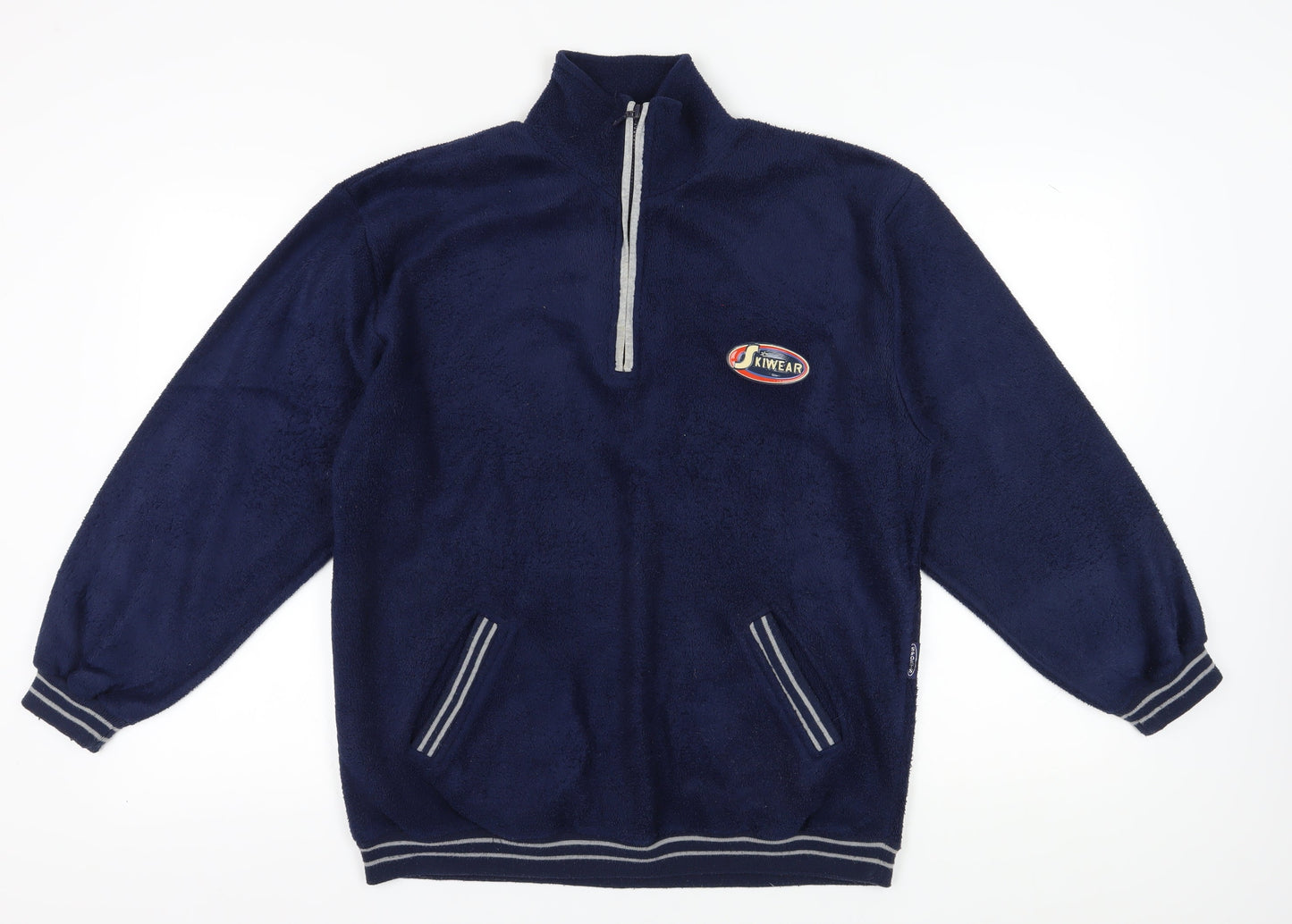 Mens UK Size 154 C&A Blue 1/2 Zip Sweatshirt