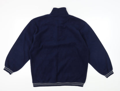 Mens UK Size 154 C&A Blue 1/2 Zip Sweatshirt