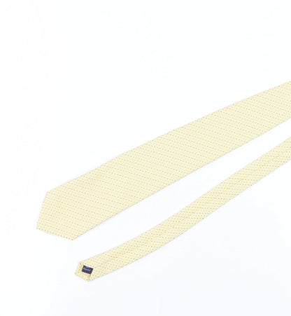 Mens Debenhams Beige Polka Dot 100% Polyester  Tie