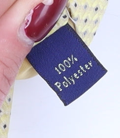 Mens Debenhams Beige Polka Dot 100% Polyester  Tie