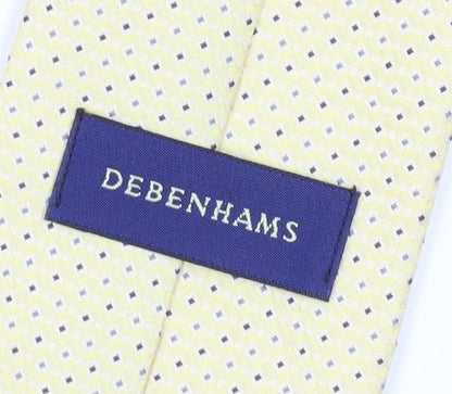 Mens Debenhams Beige Polka Dot 100% Polyester  Tie