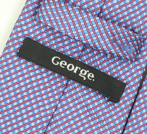 George Men's Purple Geometric Slim Tie One Size